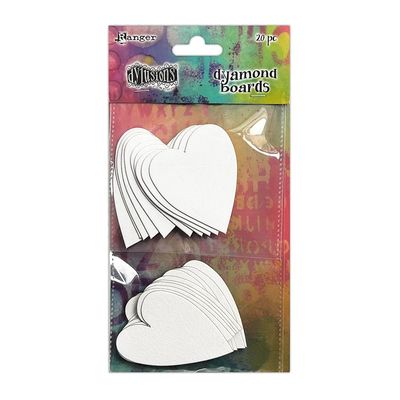 Dylusions Dyamond Boards Small Heart Shapes 