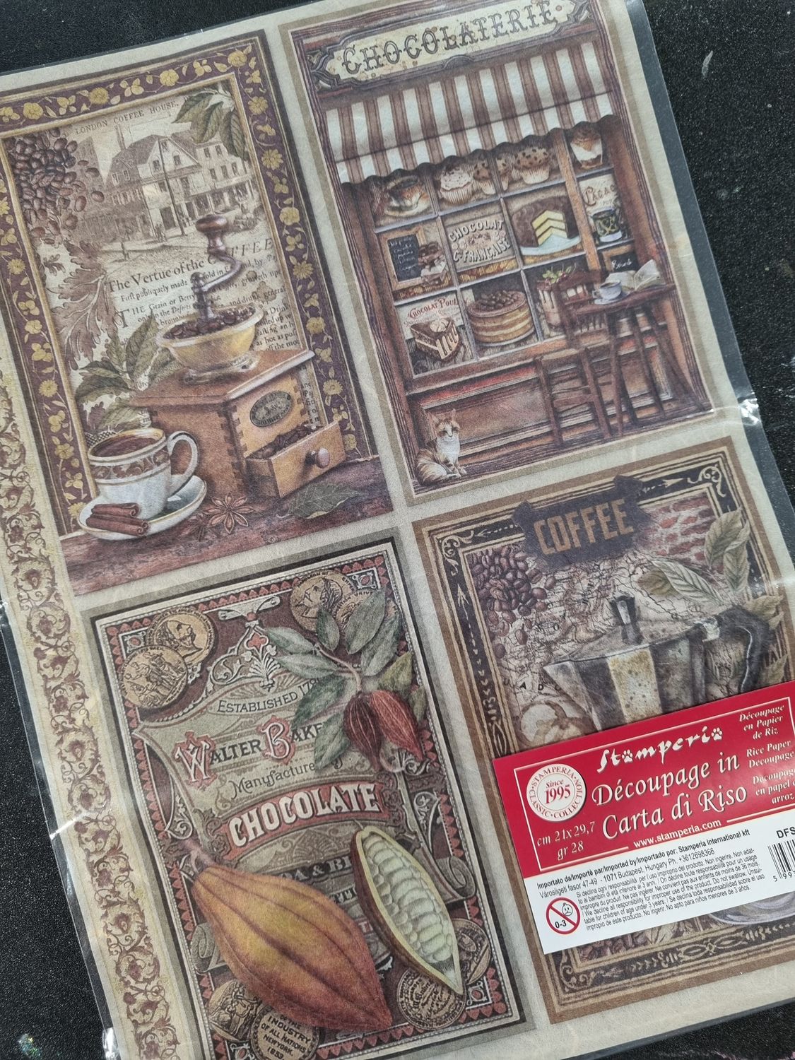 Coffee and Chocolate Rice Paper #1