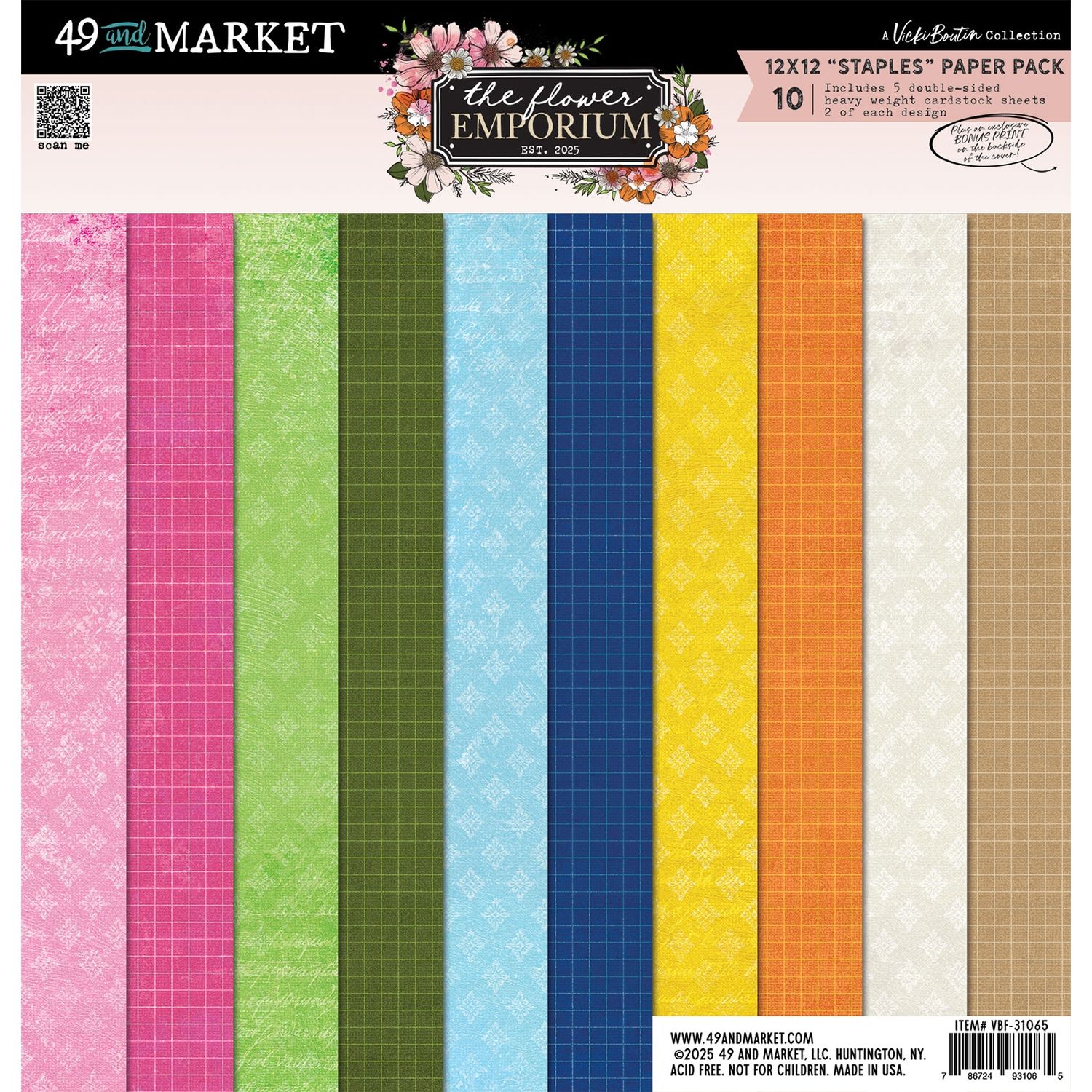 Vicki Boutin The Flower Emporium Staples 12x12 pack