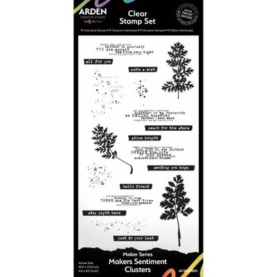 Maker Series Maker’s Sentiment Clusters-Clear Stamp Set 4in x 8in 