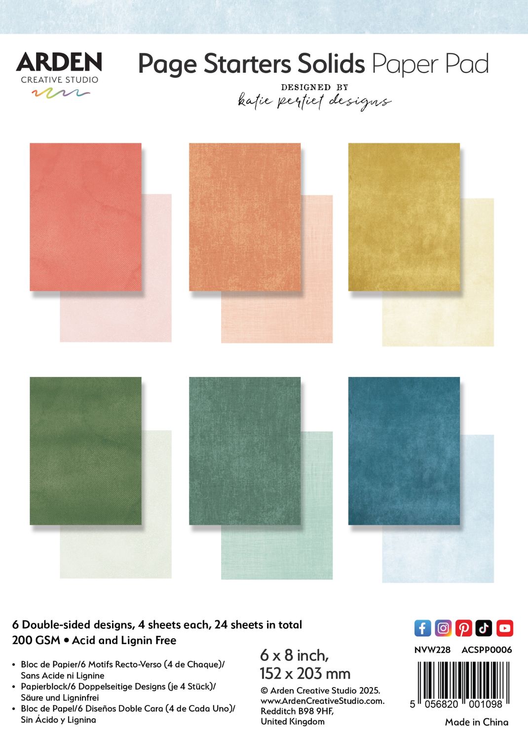 Arden Page Starter Plain 6x8 paper pack 