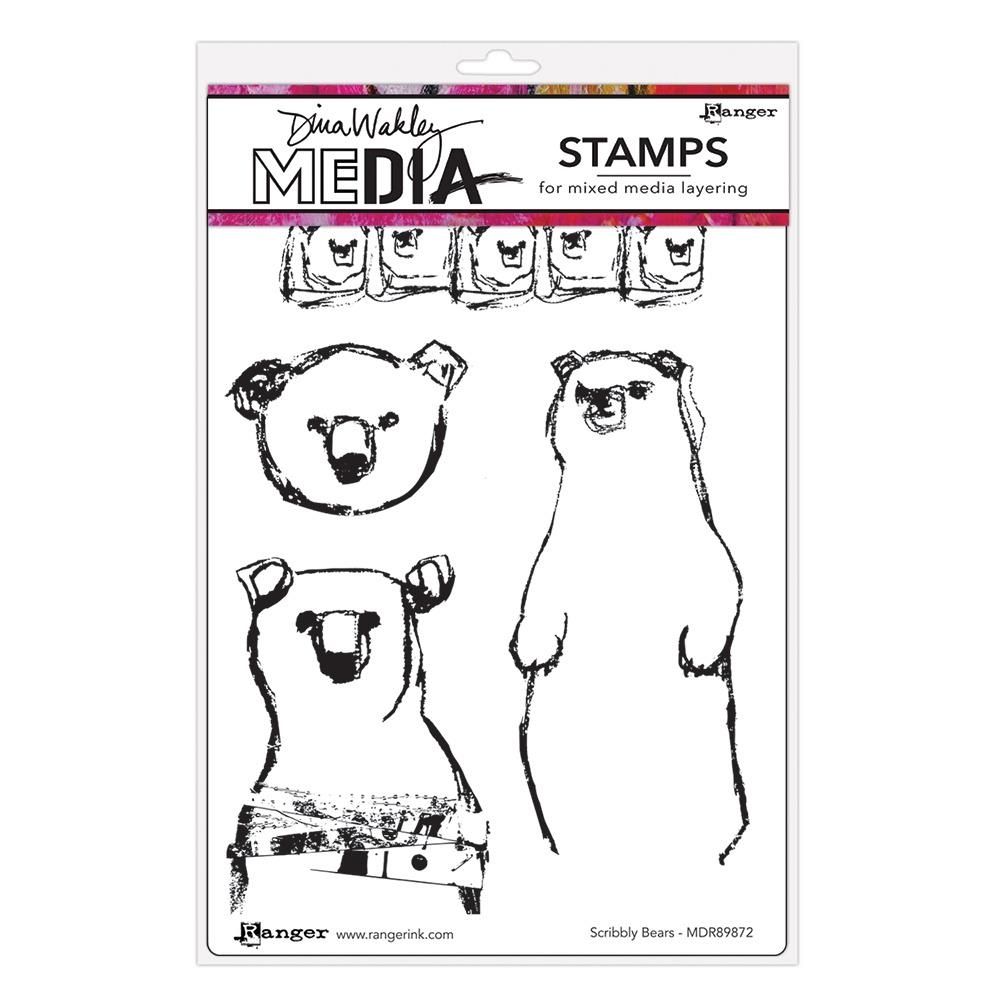 Dina Wakley Bear Stamps #preorder