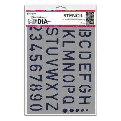 Dina Wakley School Style Alpha stencil