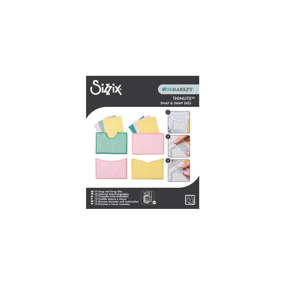 Sizzix Thinlits Set 10/Pkg, Snap and Swap by 49 and Market
