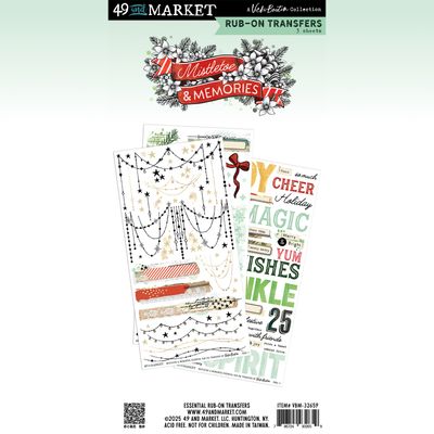 Mistletoe and Memories Essential Rub-on Transfers