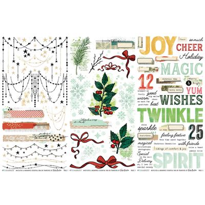 Mistletoe and Memories Essential Rub-on Transfers