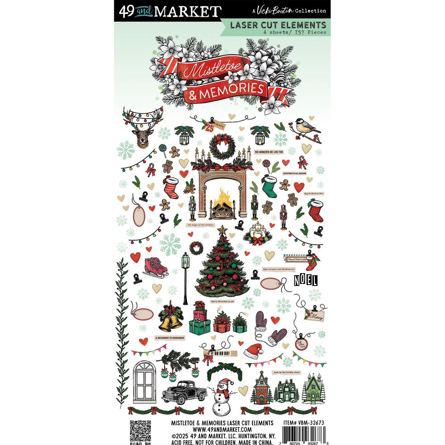 Mistletoe and Memories Laser Cut Elements