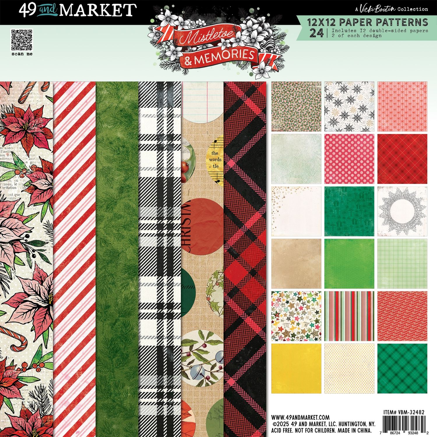 Mistletoe and Memories 12x12 Paper Pad