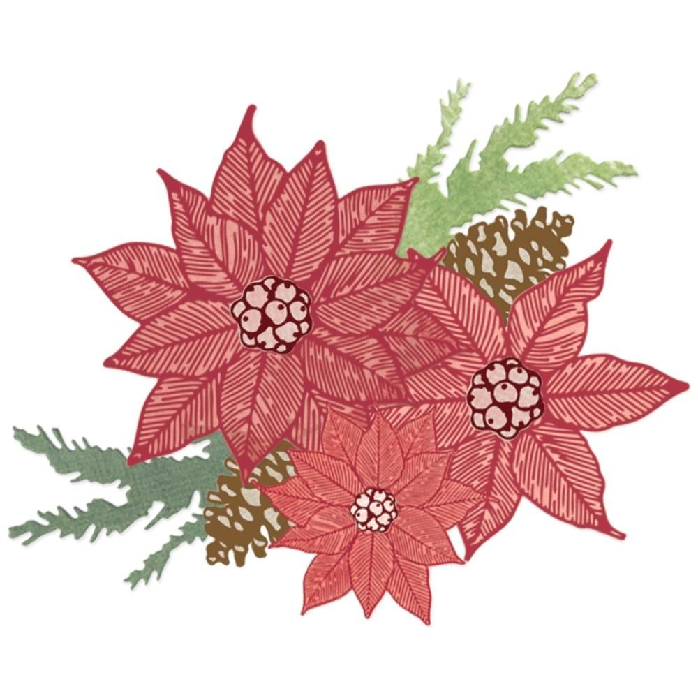 Sizzix/49 and Market Poinsettia Stamp and die set #preorder