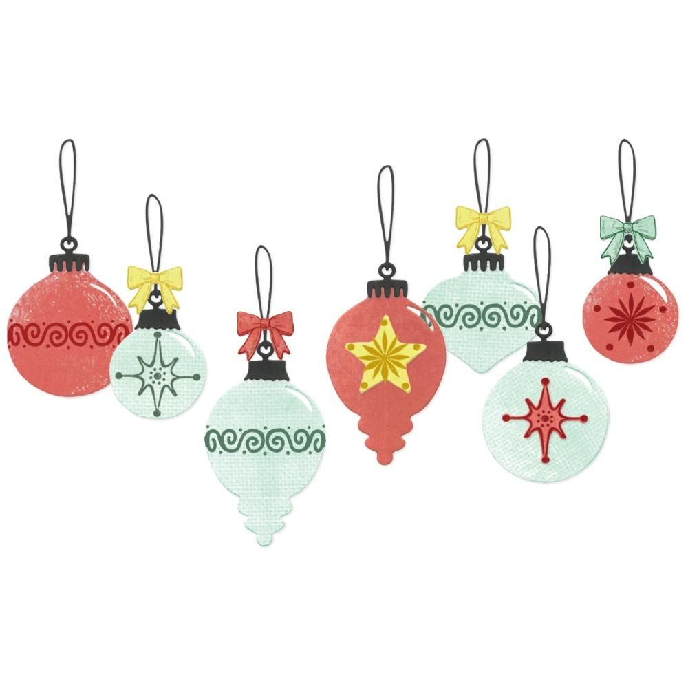 Sizzix Framelits Baubles Die &amp; Stamp Set By 49 And Market 30/Pkg