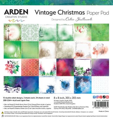 Vintage Christmas 8x8 Paper Pad