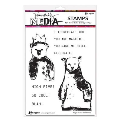 Dina Wakley Regal Bears Stamp ##preorder