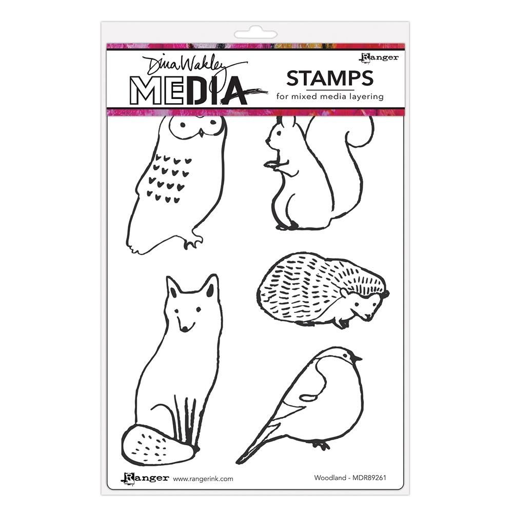 Dina Wakley Woodland Stamp ##preorder