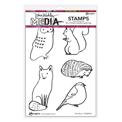 Dina Wakley Woodland Stamp ##preorder