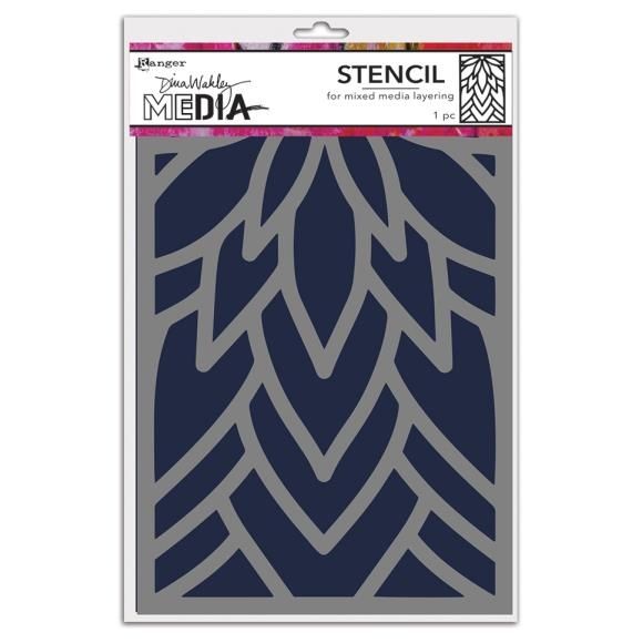 Dina Wakley Stencil Flowing Petals #preorder
