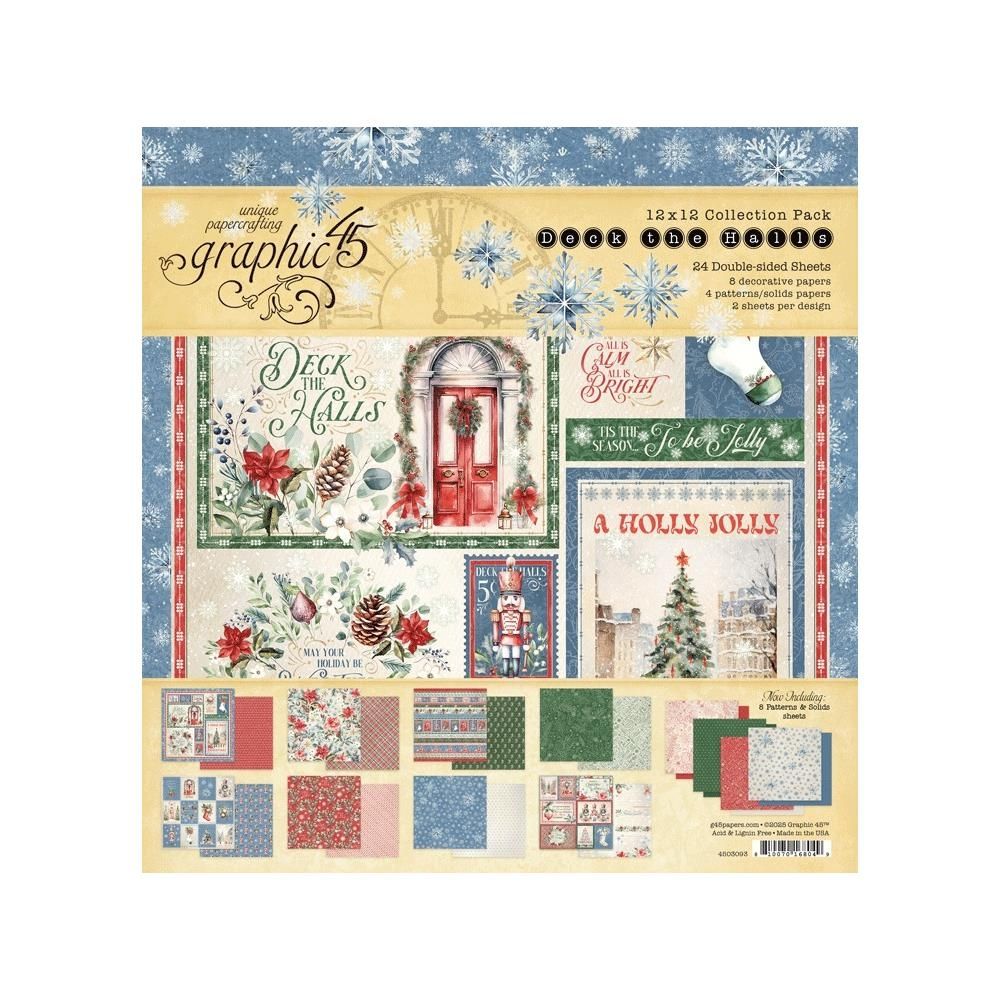Graphic 45 Deck the Halls 12x12 pad