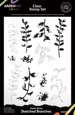 Arden Laurel Grove Sketched Branches Stamp
