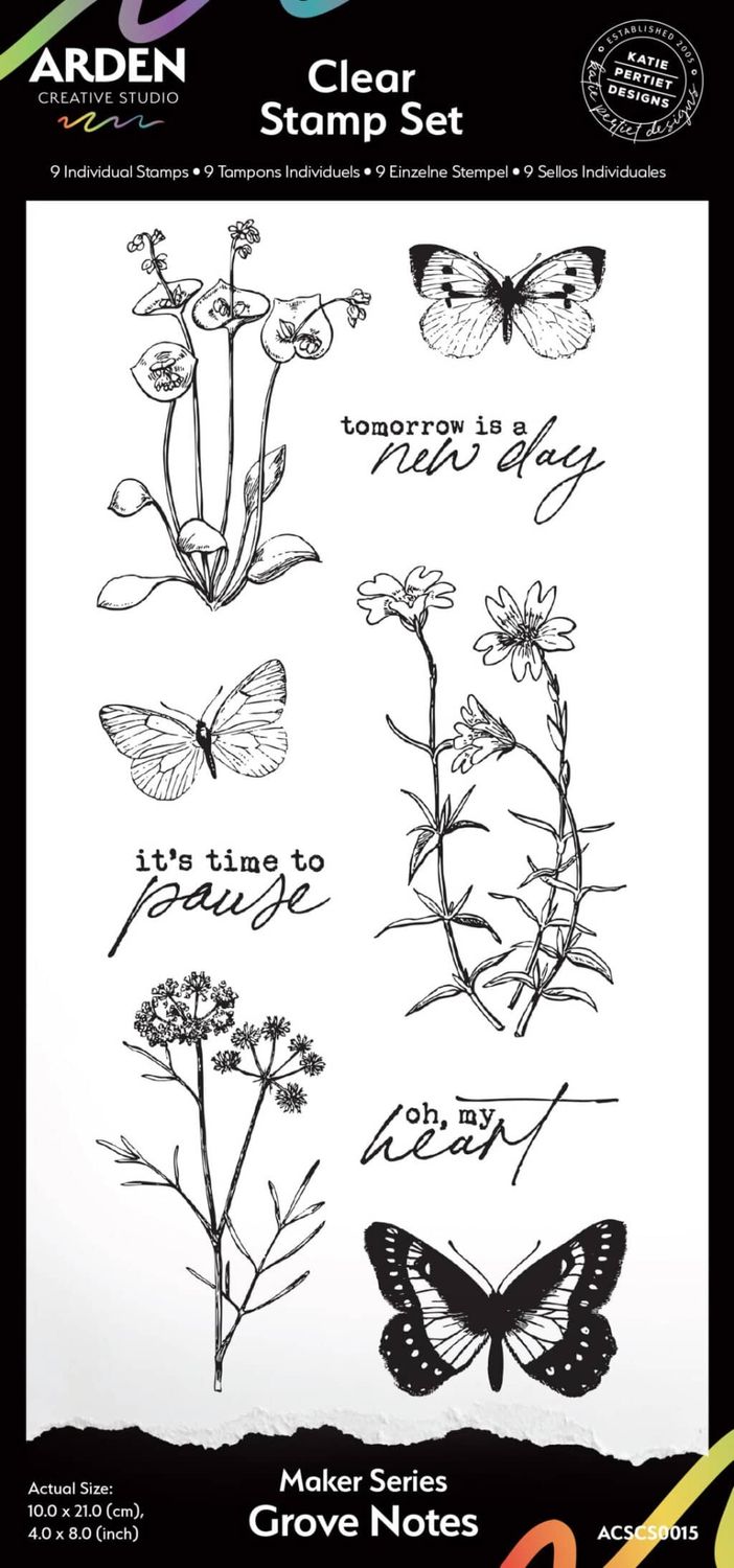 Arden Makers Series Grove Notes Clear Stamp Set