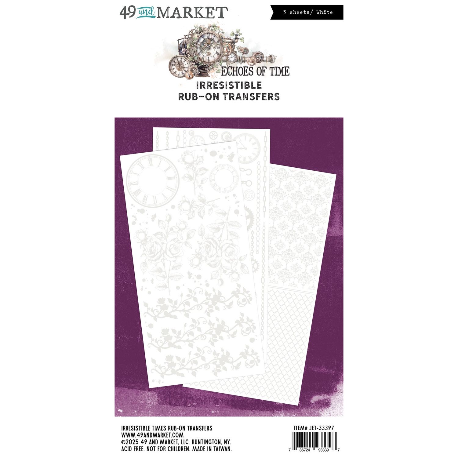Irresistible Times 6x12 Rub-on Transfer Set