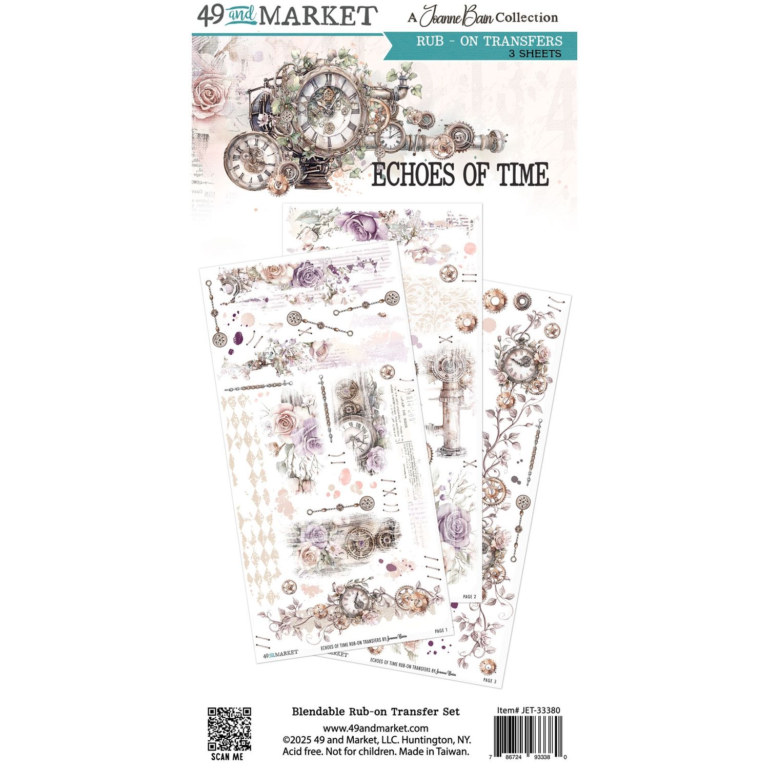 Echoes of Time 6x12 Rub-on Transfer Set