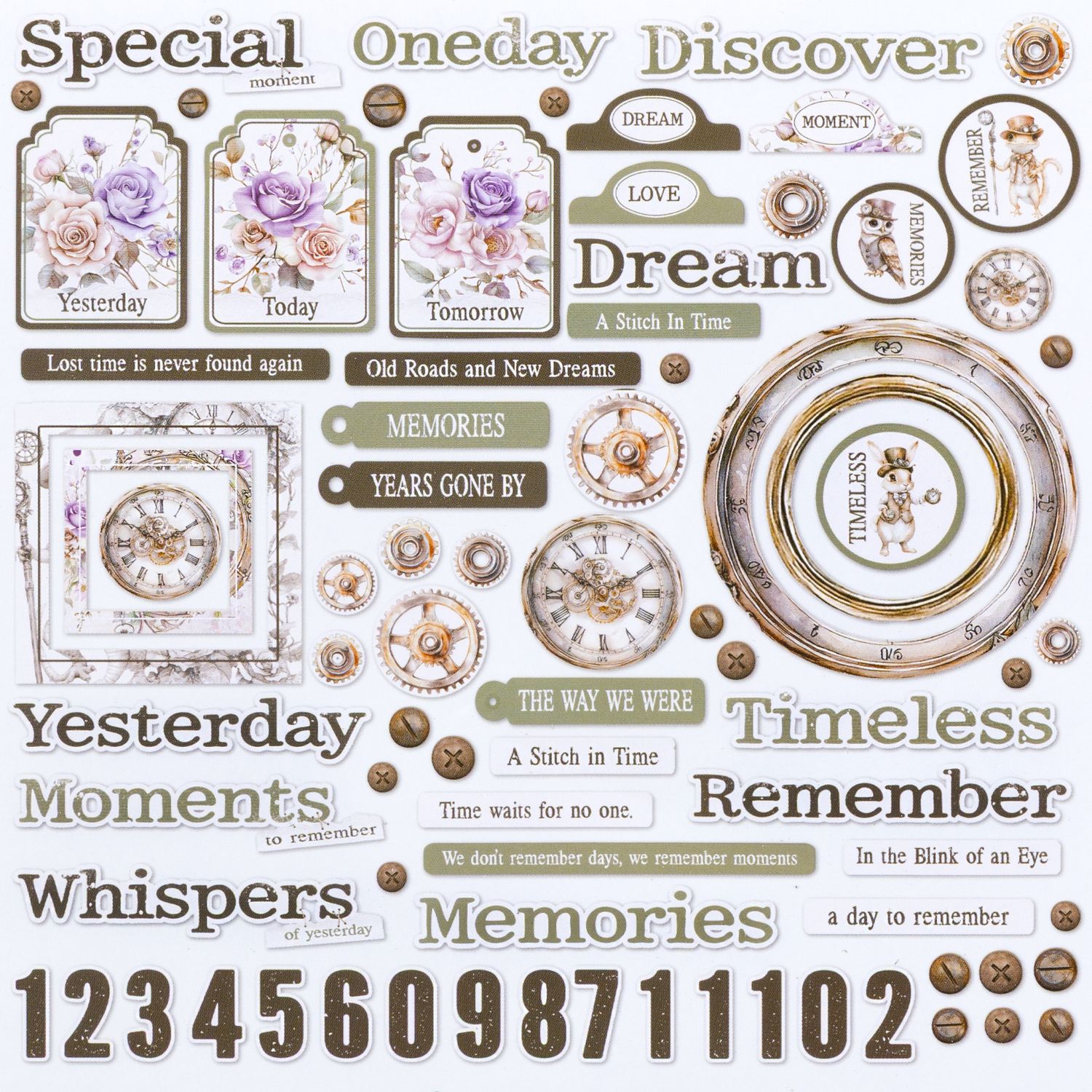 Echoes of Time Chipboard Bits