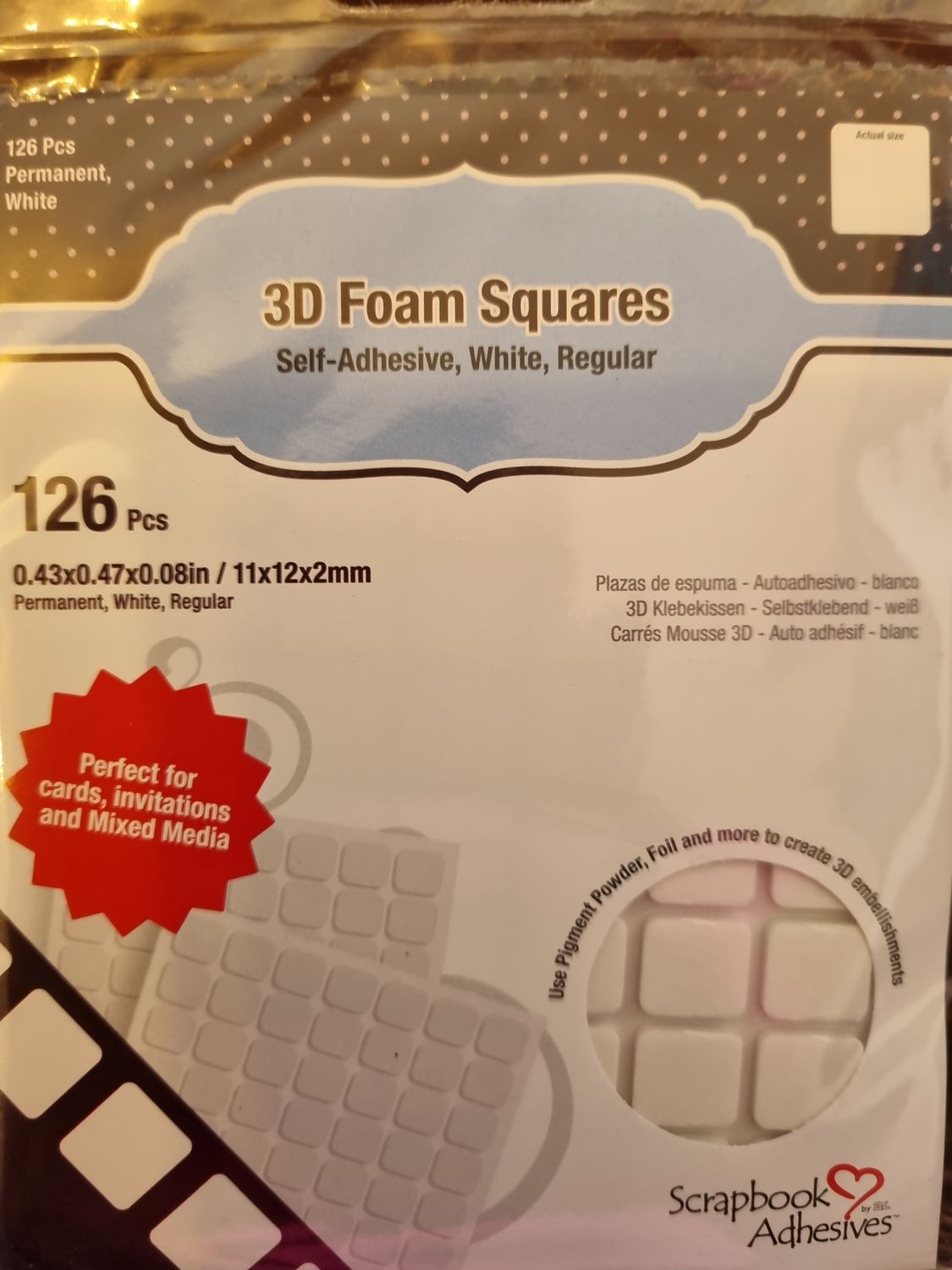 3D FOAM squares white regular