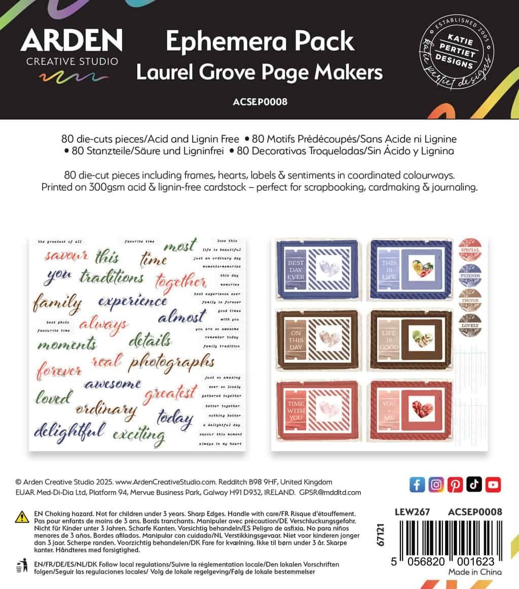 Arden Ephemera Pack Laurel Grove Page Makers