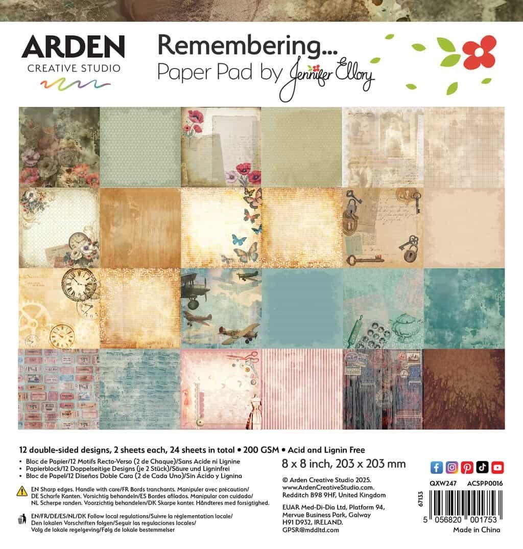 Arden Remembering 8x8 pad