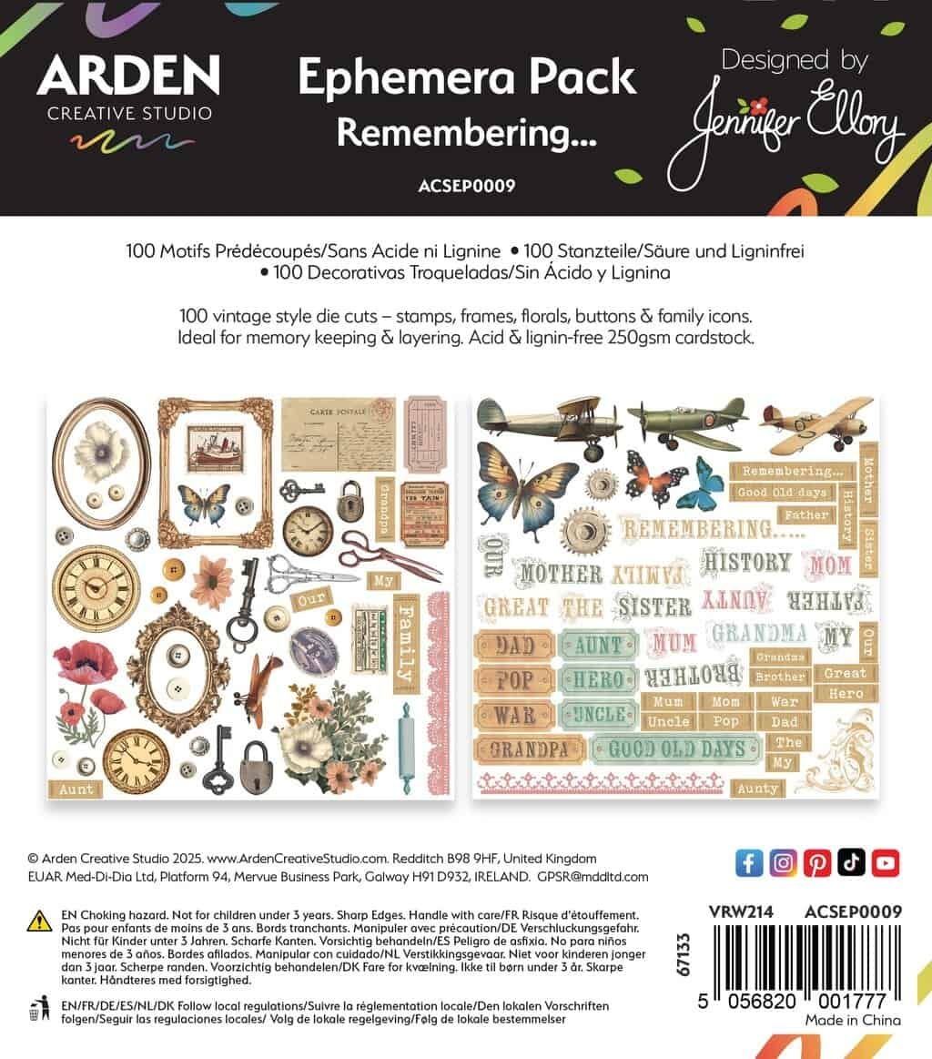 Arden Remembering Ephemera pack
