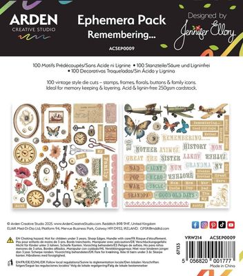 Arden Remembering Ephemera pack