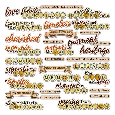 Nostalgic Memories Chipboard set