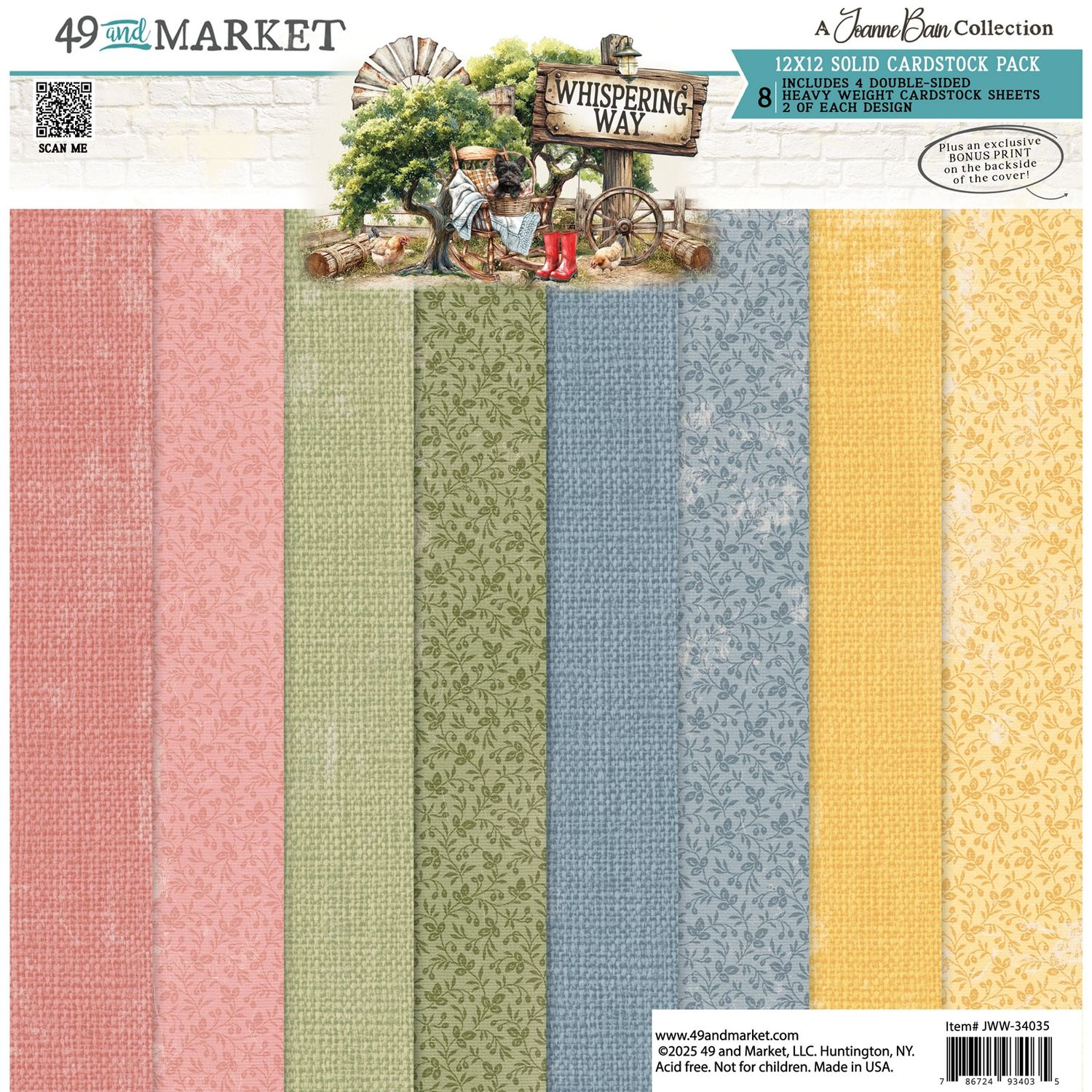 Whispering Way Solids Collection Pack 12x12