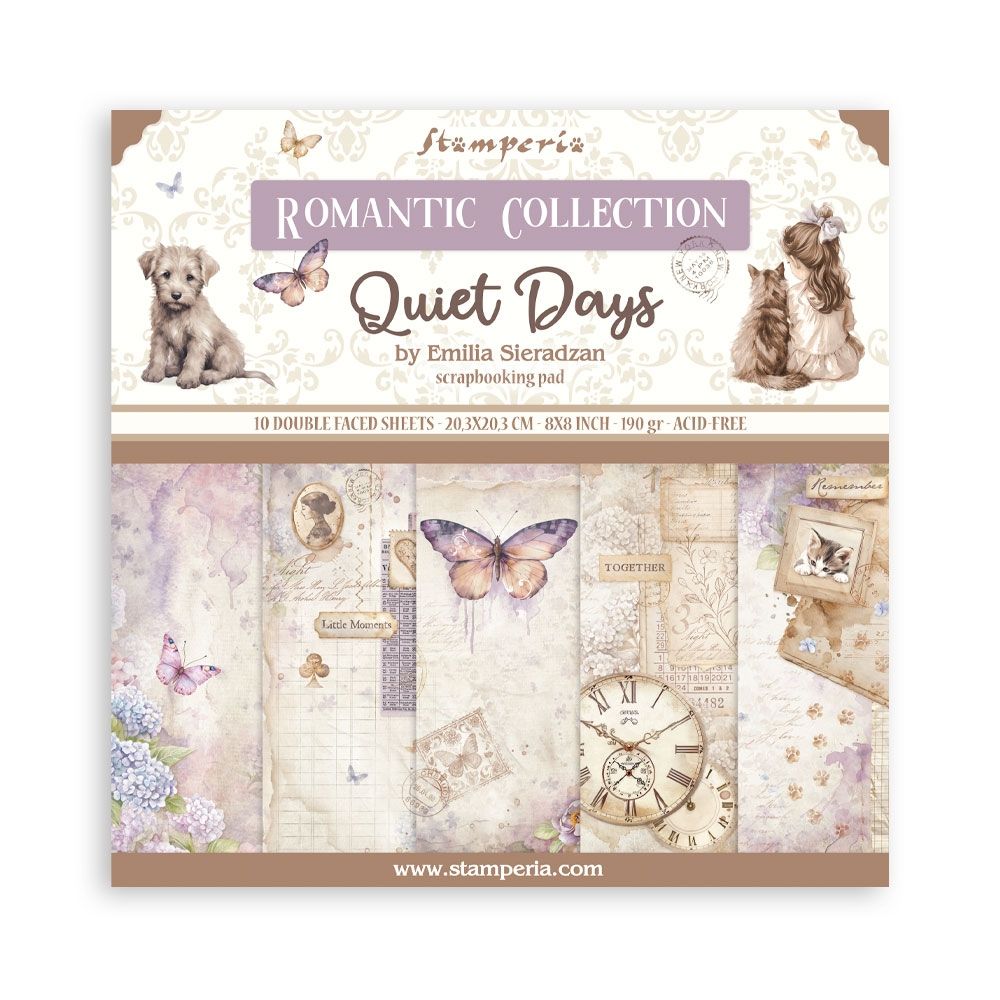 Stamperia quiet days 8x8 pad double sided
