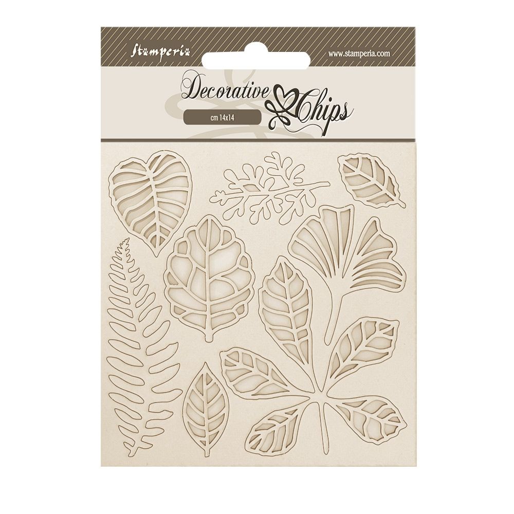 Stamperia Herbarium Silvae leaves chipboard