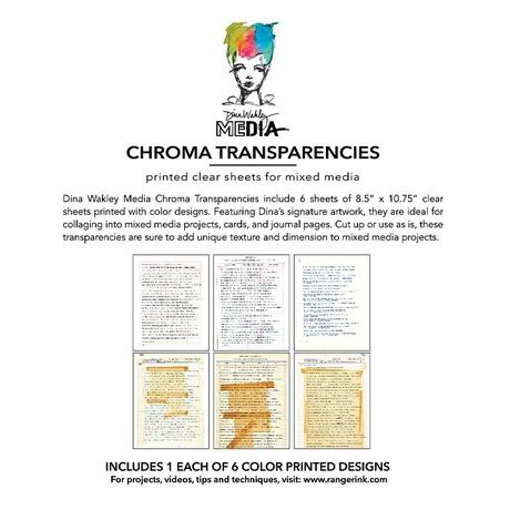 Dina Wakley Chroma Transparencies Typed Quotes #preorder