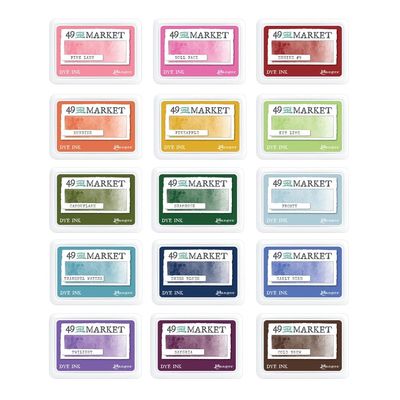 Full set of  15 new colours 49 and Market Ink Pads