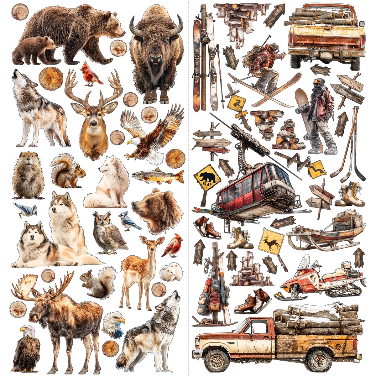 Timber and Tweed Lasercut Elements