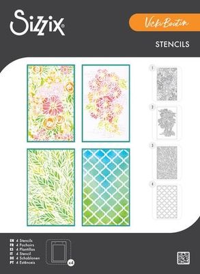 Vicki Boutin A6 stencils Buildables Botanicals #1