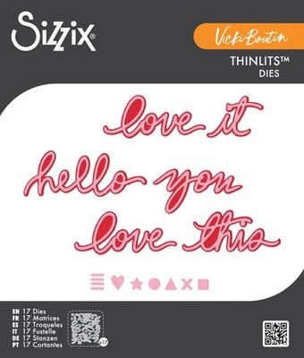 Sizzix Thinlits Die Set By Vicki Boutin 17/Pk Vicki Script