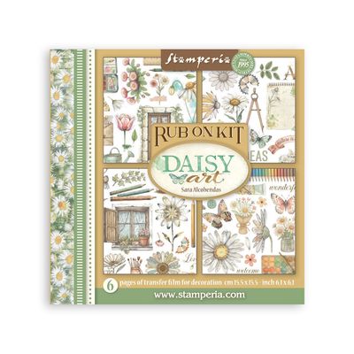 Rub on kit cm 15,5x15,5 - 6 pages Daisy Art