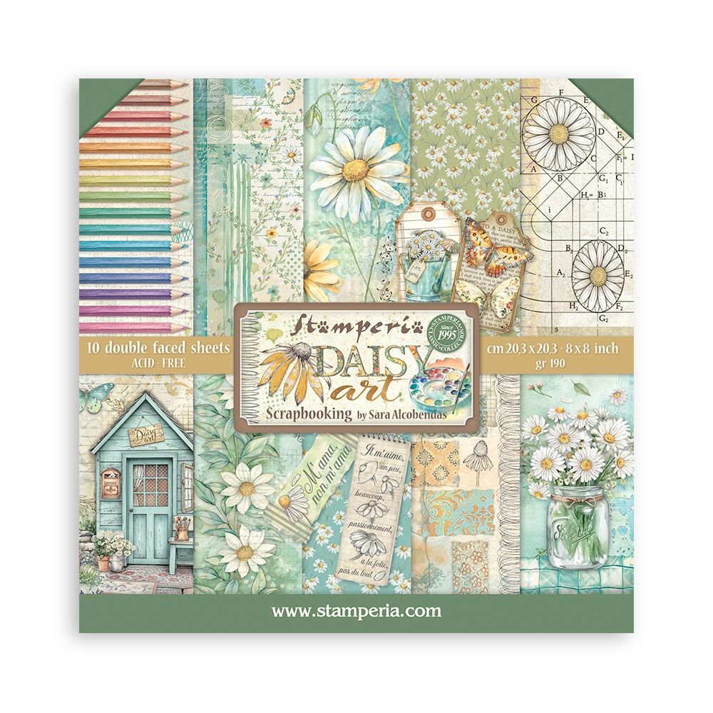 Daisy Art 8x8 double sided pad