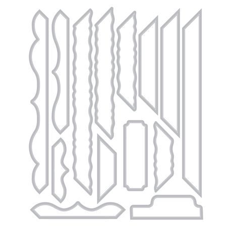 Sizzix Clear Stamp With Framlits Die By 49 &amp; Market 15/Pk Build-A-Frame 