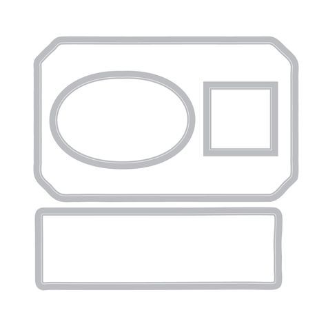 Sizzix Clear Stamp With Framlits Die By 49 &amp; Market 62/Pk Globetrotter's Mark