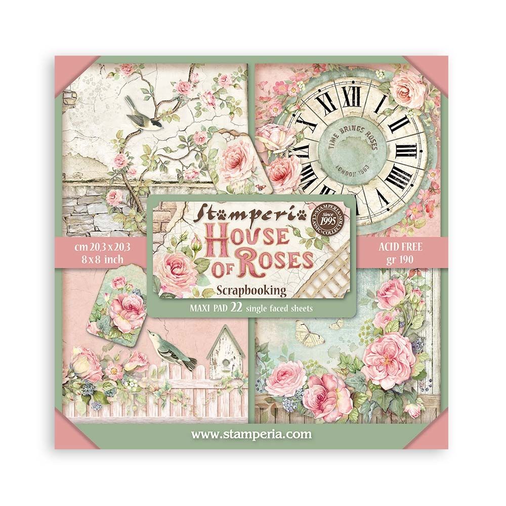 House of Roses Single sided pad 8x8