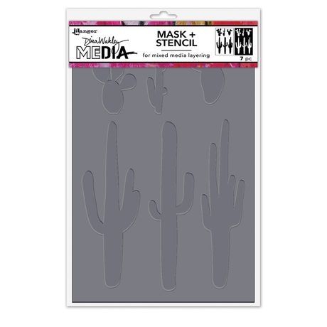 Dina Wakley Cactus Stencil and Mask