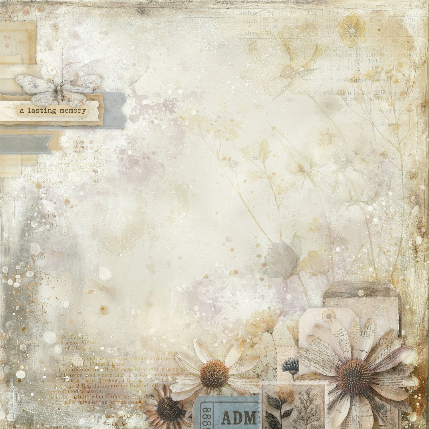 Faded Memory Lane 12x12 Paper Garden Archive