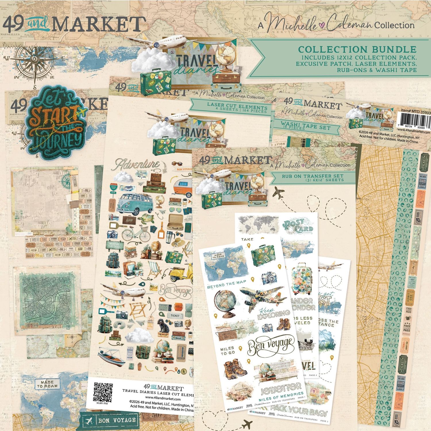 49 and Market Collection Bundle With Patch Travel Diaries