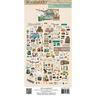 Travel Diaries Laser cut Elements
