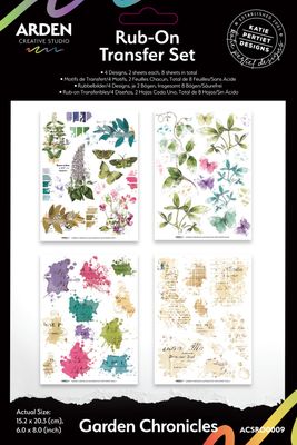 GARDEN CHRONICLES 6" X 8" Rub-On Transfer Set