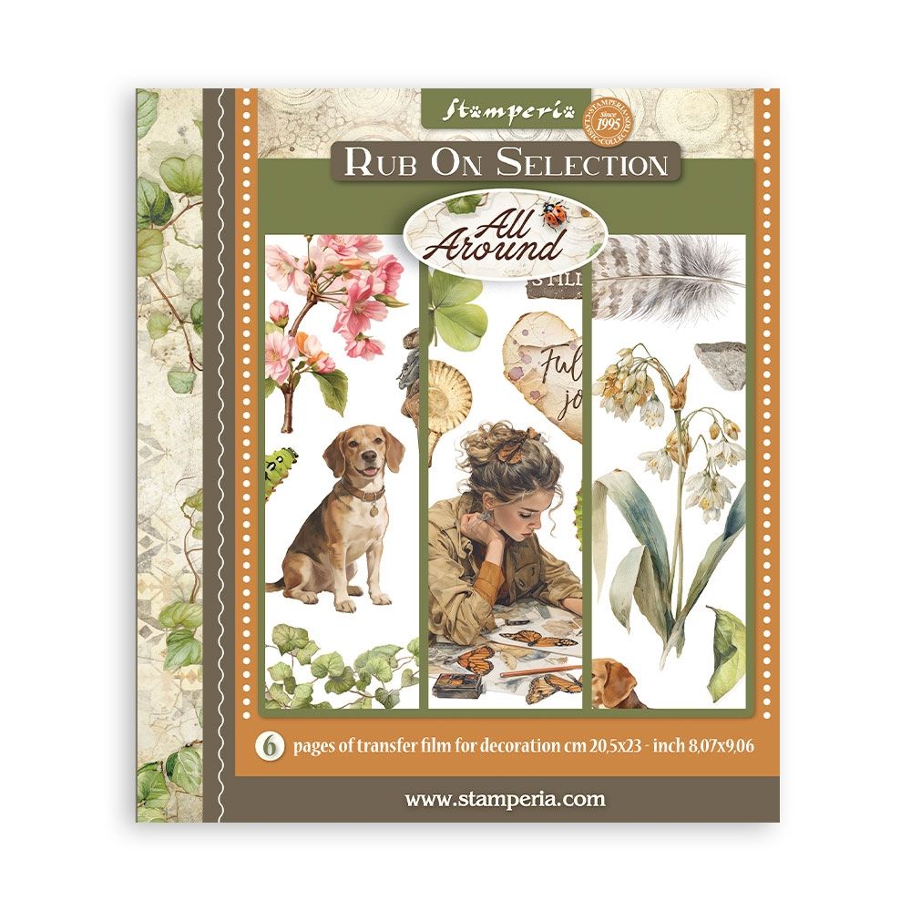 Printed Decorative Rub on selection for Art and Craft cm 20,5x23 - All Around